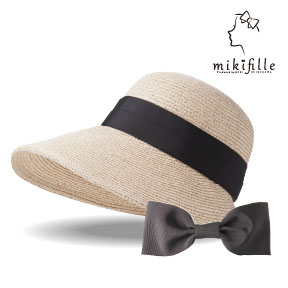 写真：【販売終了】mikifille 白川みきのUVカットおリボン帽子